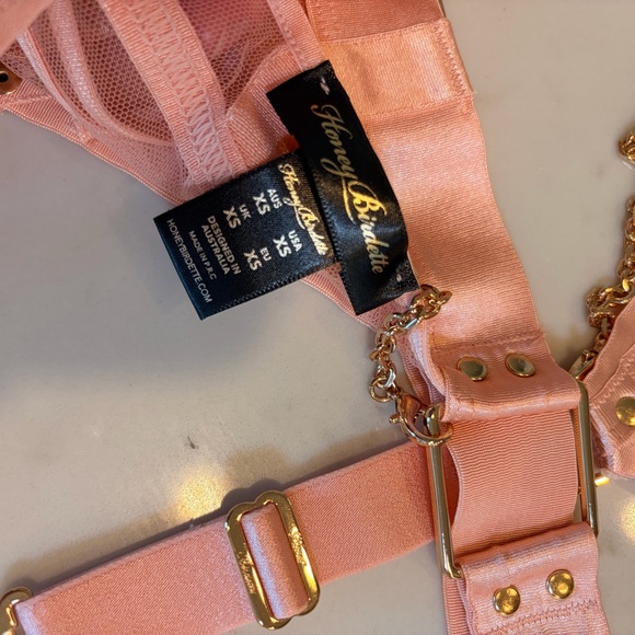 Honey Birdette Indria Lingerie Set – Soft Peach - Picture 3 of 4